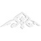 Ekena Millwork Pitch Whitman Architectural Grade PVC Gable Pediment, 48"W x 12"H x 1"P (6/12) GPP048X012X100WHI - alternate 1